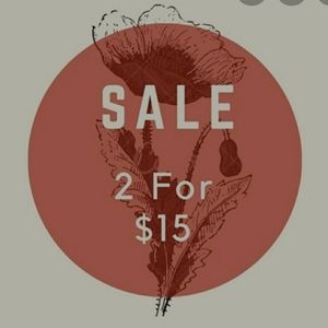 2/$15 on select items now!!